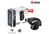 MSI Clutch GM51 Lightweight Wireless Gaming Mouse & Charging Dock, 26K DPI Optical Sensor, 2.4G & Bluetooth, 60M Omron Switches, Fast-Charging 5 Programmable Buttons